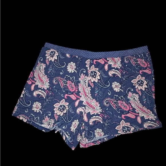 INK+IVY Blue  Floral Paisley Pajama Short Set XL - Picture 8 of 10